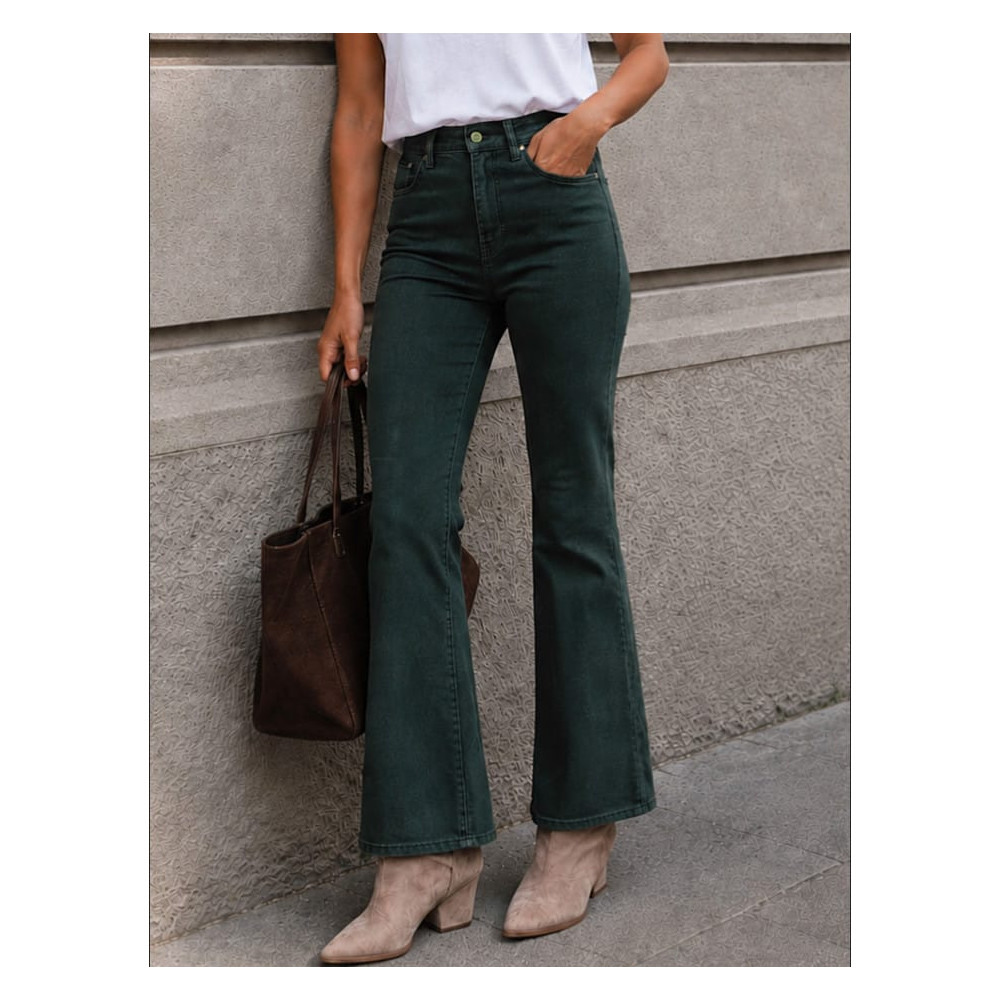 Jeans Flare High Waist LAVYRA Verde Musgo HEVE