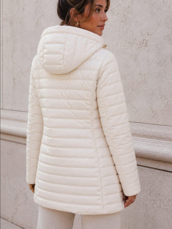 Abrigo Reversible con Capucha MARZEL Beige - HEVE