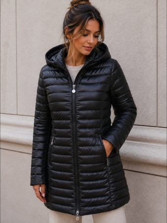 Abrigo Reversible con Capucha MARZEL Negro - HEVE