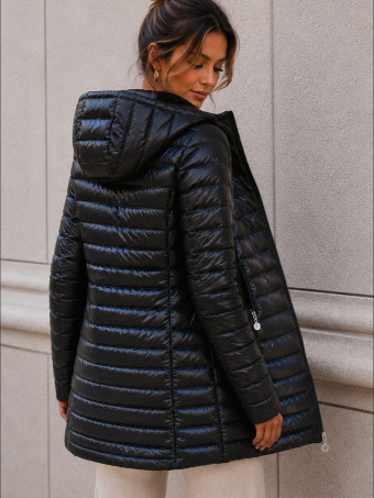 Abrigo Reversible con Capucha MARZEL Negro - HEVE