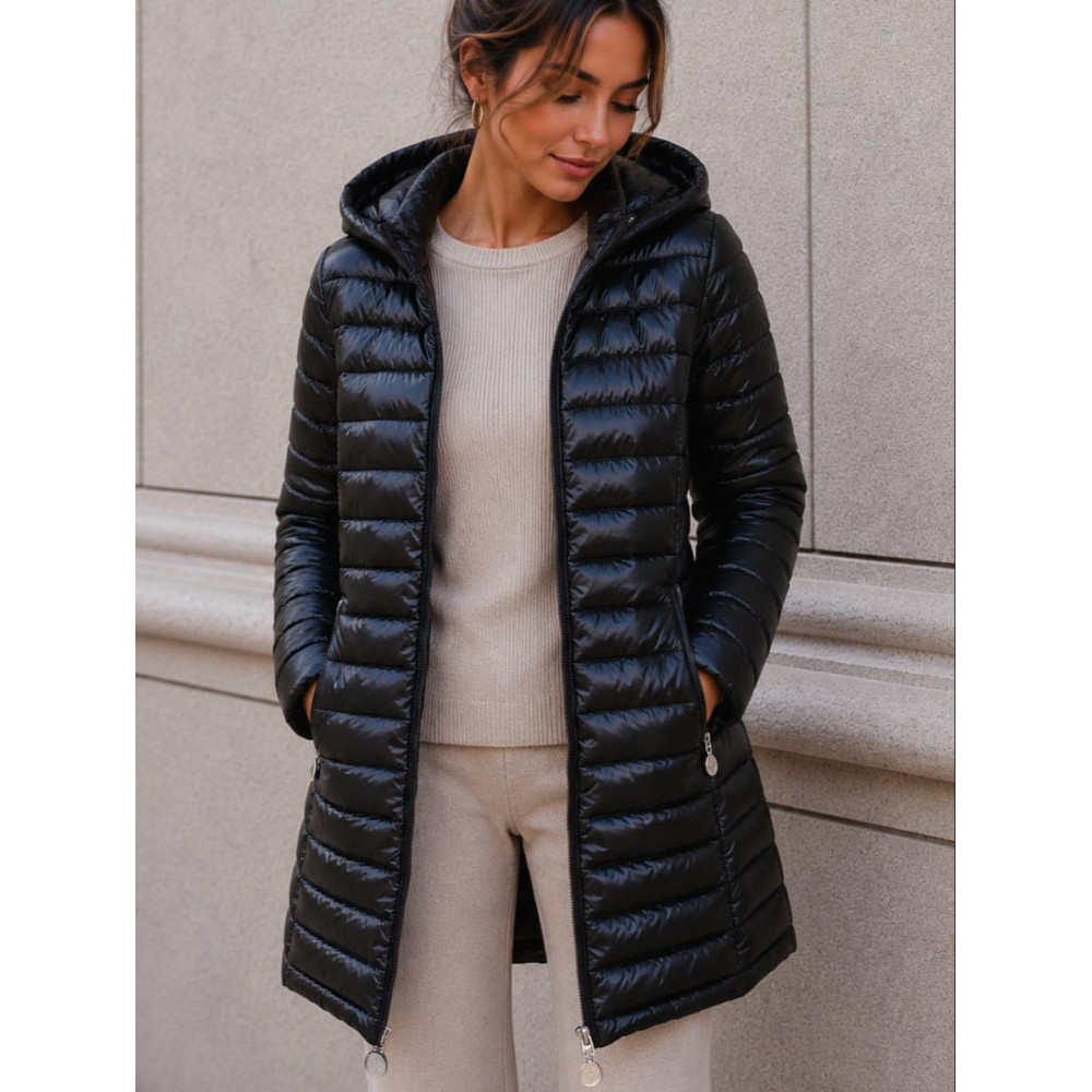 Abrigo Reversible con Capucha MARZEL Negro - HEVE