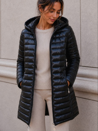 Abrigo Reversible con Capucha MARZEL Negro - HEVE