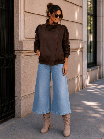 Jeans Culotte BELVIA Blue Jean - HEVE
