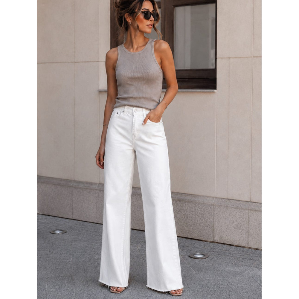 Jeans Wide Leg Estrellas KAYLOR Blanco HEVE