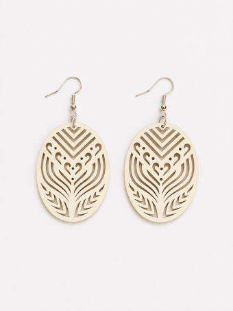 Pendientes Calado Ovalado MAUREL Natural HEVE