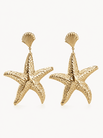 Pendientes Dorados Estrella de Mar HEVE