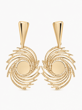 Pendientes Dorados Espiral VORTIKA HEVE