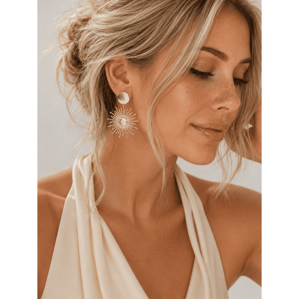 Pendientes Dorados Sol ELYSAR HEVE