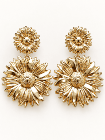 Pendientes Dorados Flor CALITHA HEVE