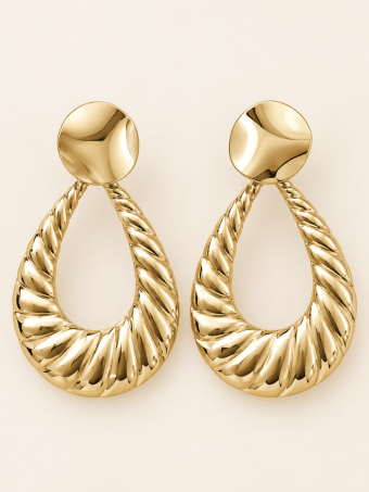Pendientes Dorados Lágrima MONARA HEVE