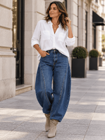 Jeans Balloon Tiro Alto VAYRON OVERSIZE HEVE