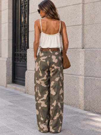 Pantalón Camuflaje con Cinturón FALKER Verde HEVE