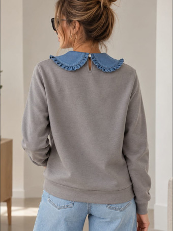 Sudadera Babydoll Soft Touch MOLYN Gris HEVE
