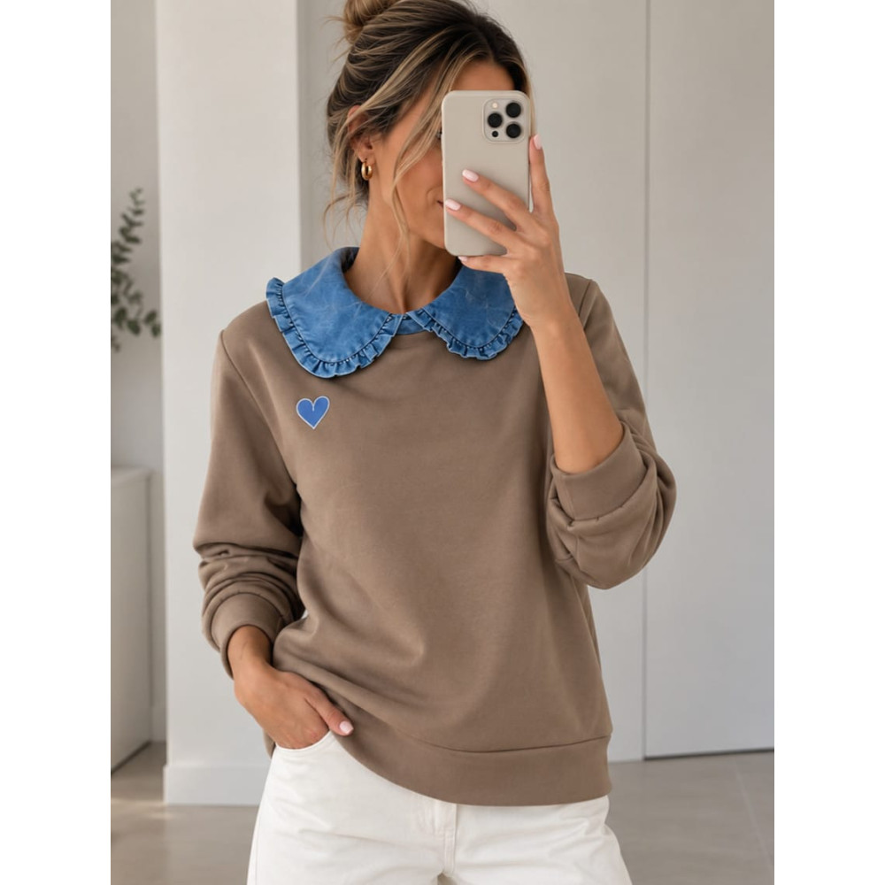 Sudadera Babydoll Soft Touch MOLYN Khaki HEVE