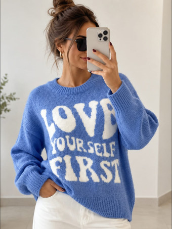 Jersey Lettering LOVE YOURSELF Azul HEVE