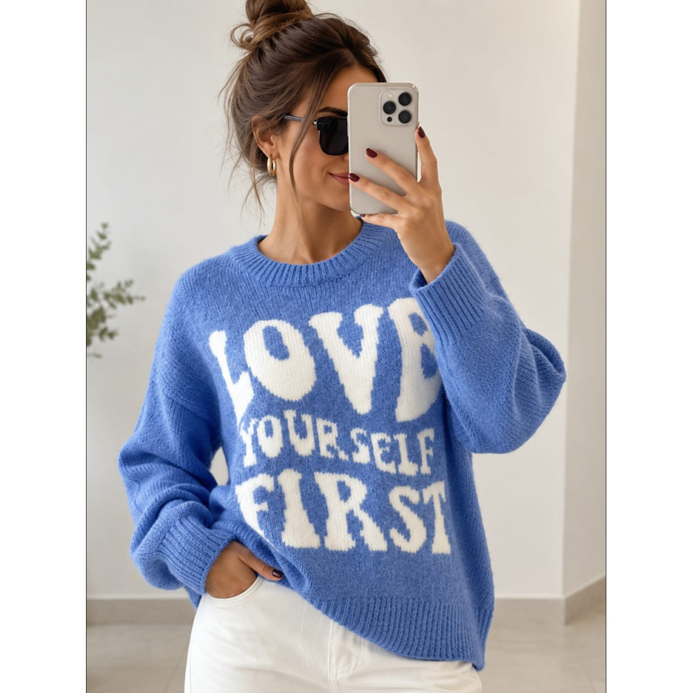 Jersey Lettering LOVE YOURSELF Azul HEVE