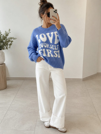 Jersey Lettering LOVE YOURSELF Azul HEVE