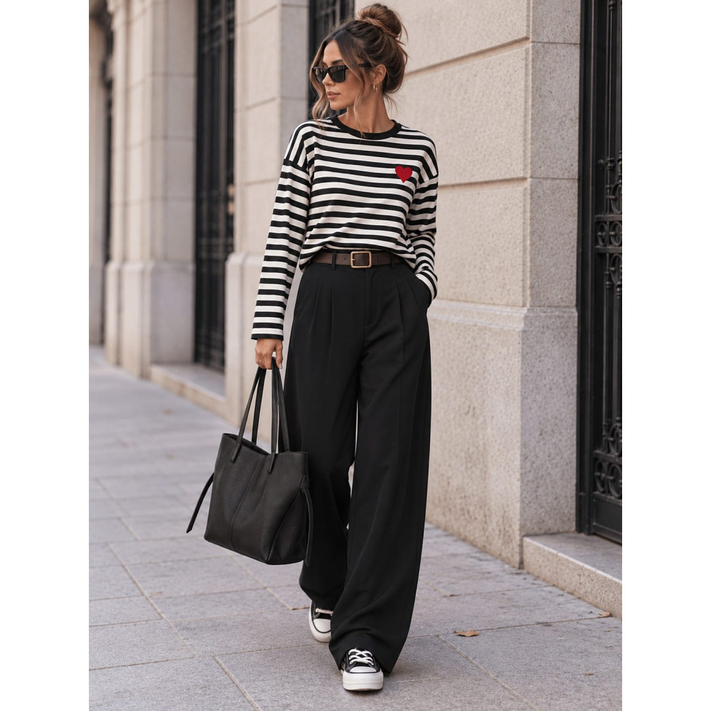 Pantalón Palazzo Cinturón CHARMELLIE Negro HEVE