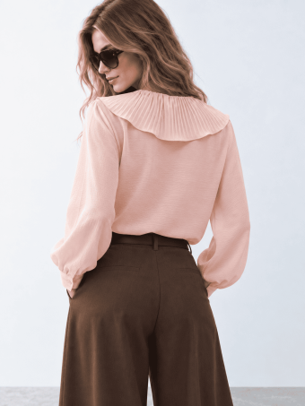 Blusa Fluida Chorreras LULIANNE Rosa HEVE