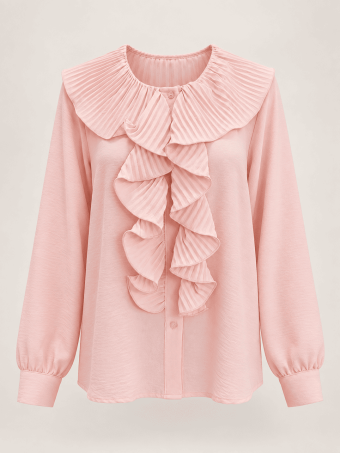Blusa Fluida Chorreras LULIANNE Rosa HEVE