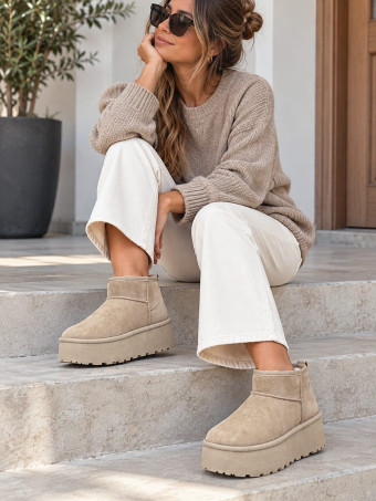 Calcetines Altos Rayas SIGMAR Taupe HEVE