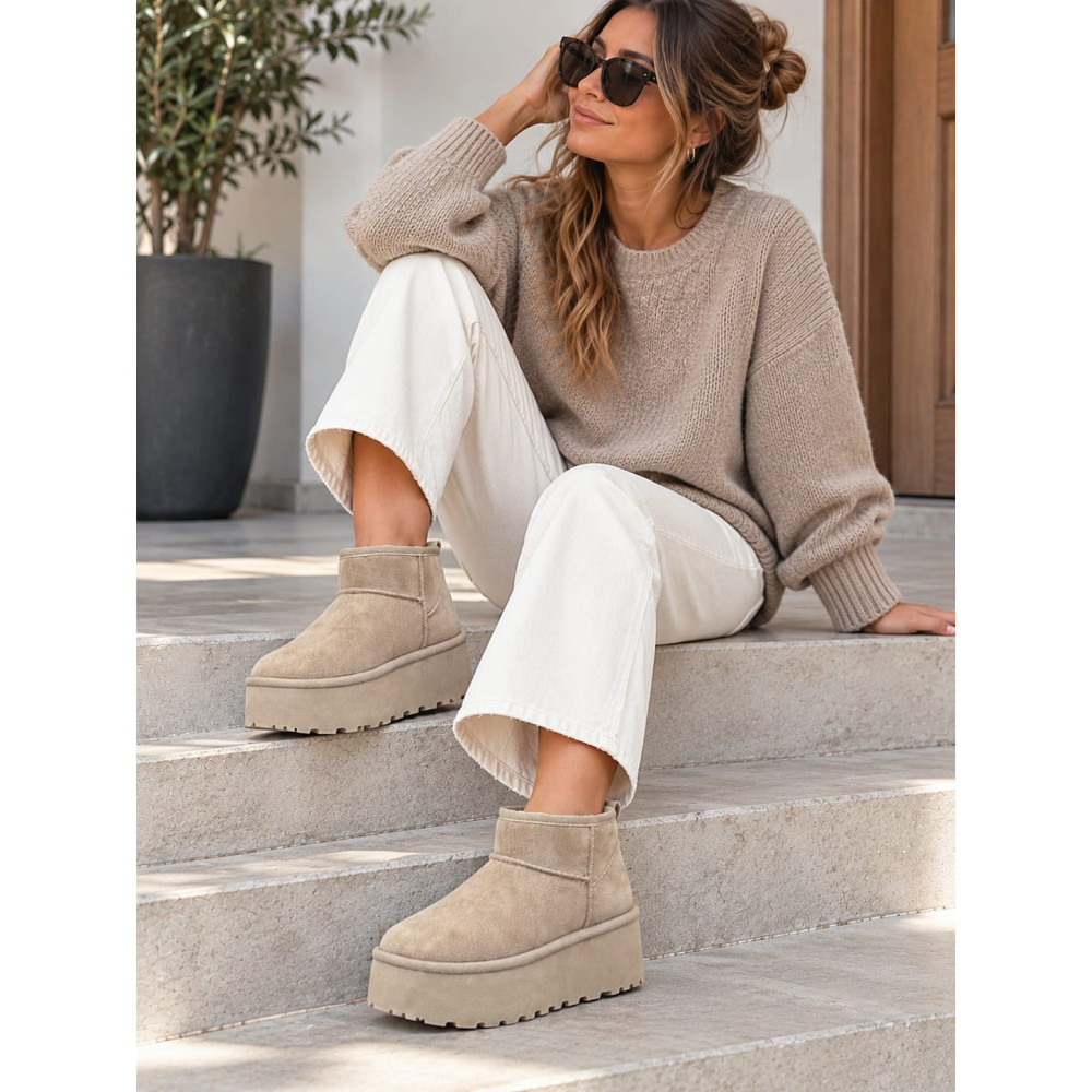 Calcetines Altos Rayas SIGMAR Taupe HEVE