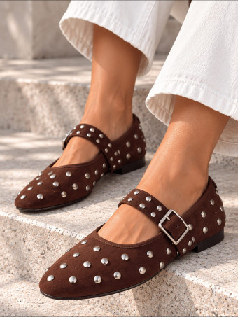Bailarina Tachas BLAINE Marrón HEVE