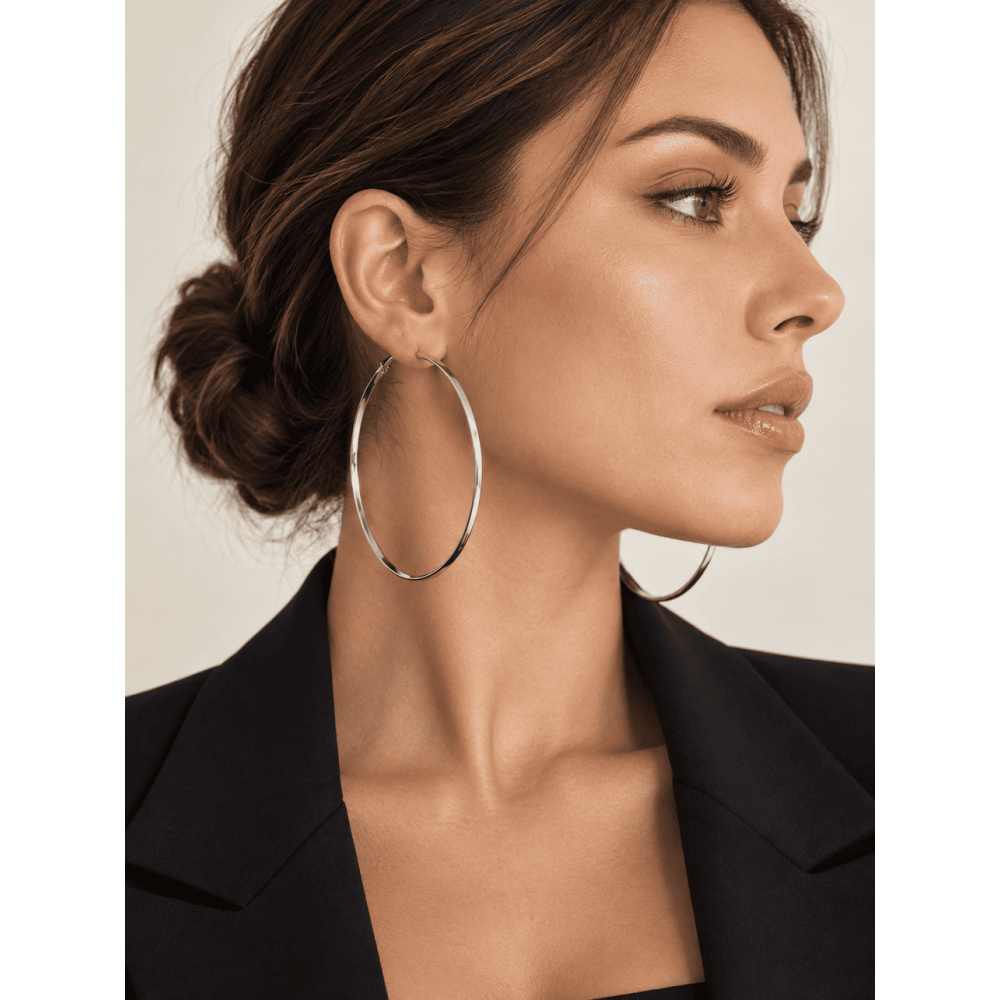 Pendientes Aro Maxi LURENA Plata HEVE