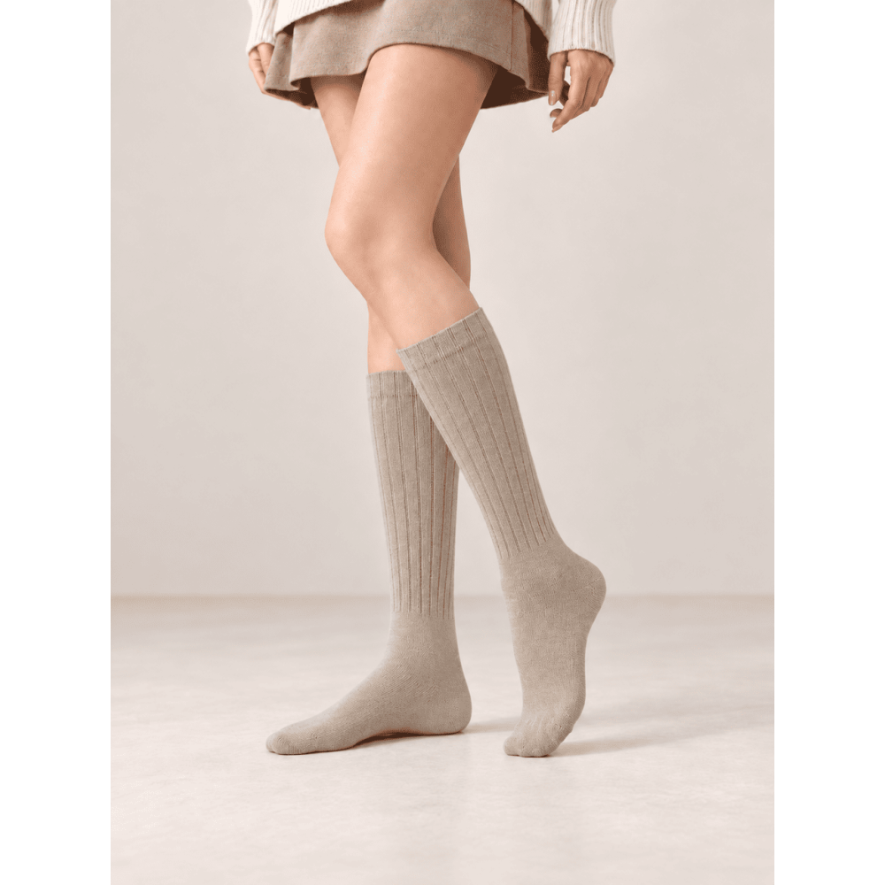 Calcetines Largos Canalé SOKKA Taupe HEVE
