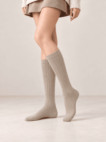 Calcetines Largos Canalé SOKKA Taupe HEVE