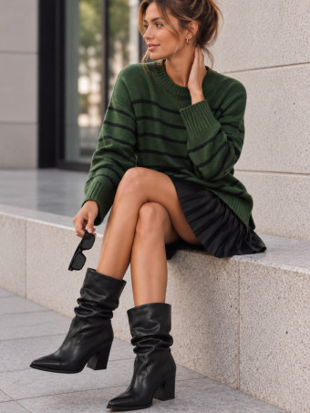 Jersey Oversize Rayas MAREYA Verde Militar HEVE