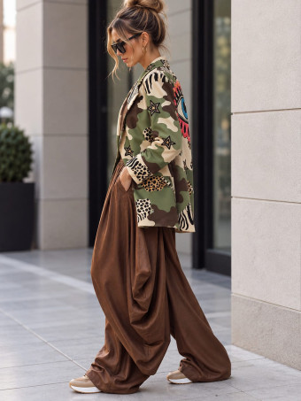 Pantalón Harem KANCHEN Marrón HEVE