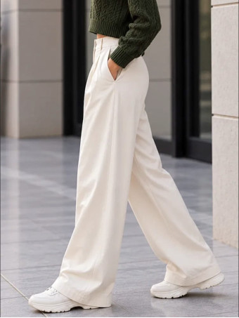 Pantalón Tailoring con Pinzas JAYCE Beige HEVE