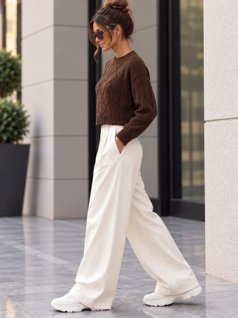 Jersey Cropped Trenzado SELWYN Chocolate HEVE