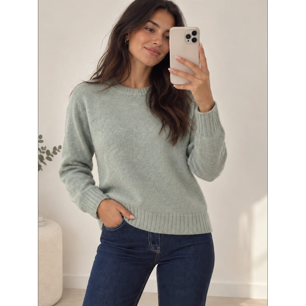 Jersey Jaspeado ELENYA Verde Menta HEVE
