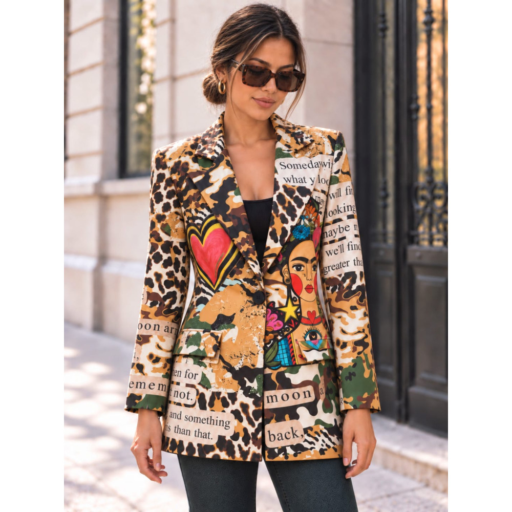 Blazer Estampado Print ZELAYA 06 HEVE