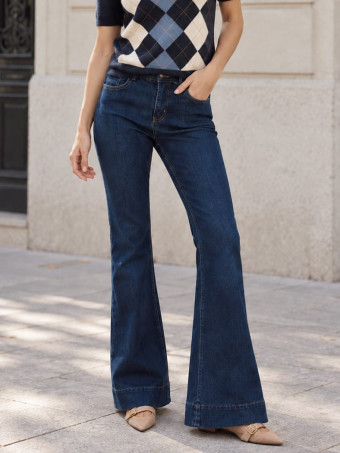 Jeans Flare Push Up MONTIE Blue Jean HEVE