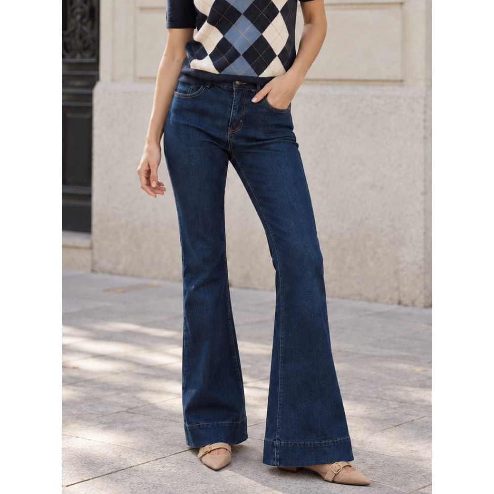 Jeans Flare Push Up MONTIE Blue Jean HEVE