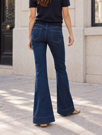 Jeans Flare Push Up MONTIE Blue Jean HEVE