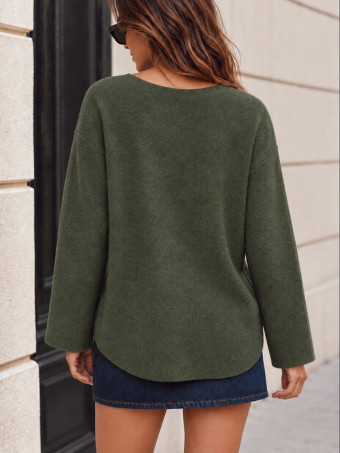 Punto Fino Escote Redondo ADRIEL Verde Militar HEVE