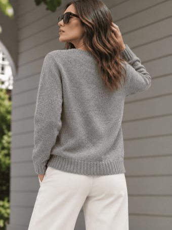 Jersey Jaspeado ELENYA Gris Medio HEVE