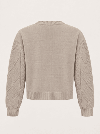 Jersey Cropped Trenzado SELWYN Taupe HEVE