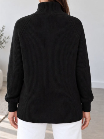Jersey Cuello Cremallera NALIRA Negro HEVE
