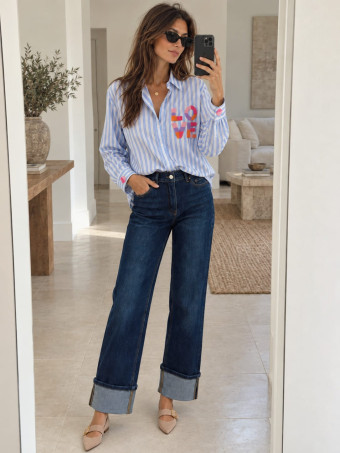 Jeans Straight con Vuelta Maxi DALTON HEVE