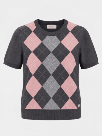 Punto Manga Corta Rombos HOLLIS Gris HEVE