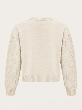 Jersey Cropped Trenzado SELWYN Crudo HEVE
