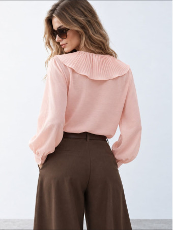 Blusa Fluida Chorreras LULIANNE Rosa HEVE