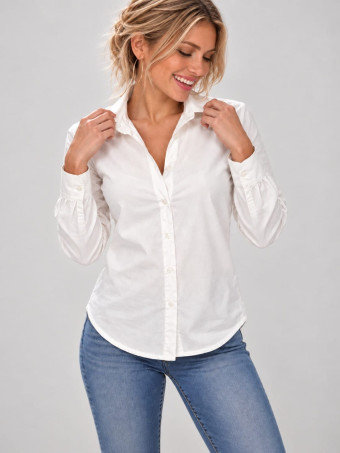 Camisa Básica NUVELLA Blanco HEVE