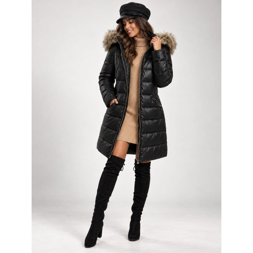 Abrigo Acolchado LEONIE Negro HEVE
