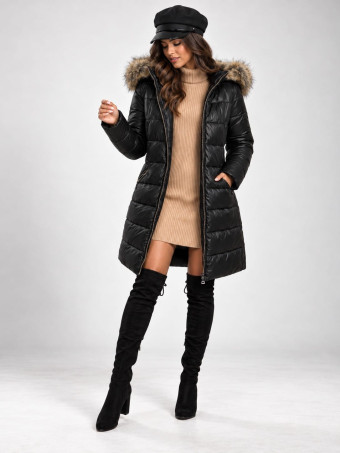 Abrigo Acolchado LEONIE Negro HEVE